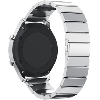 Curea pentru Smartwatch Samsung Gear S3, iUni 22 mm Otel Inoxidabil Silver Link Bracelet Curea pentru Smartwatch Samsung Gear S3, iUni 22 mm Otel Inoxidabil Silver Link Bracelet