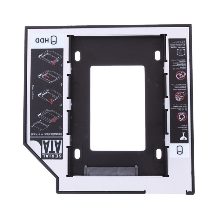 Преходник NEXT, DVD кади за 2-ри HDD/SSD за лаптоп 9.5мм SATA 3