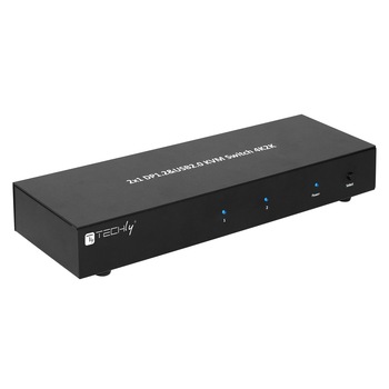 Switch KVM Techly, 2 porturi cu audio si video, 4Kx2K dual, USB, Negru Switch KVM Techly, 2 porturi cu audio si video, 4Kx2K dual, USB, Negru