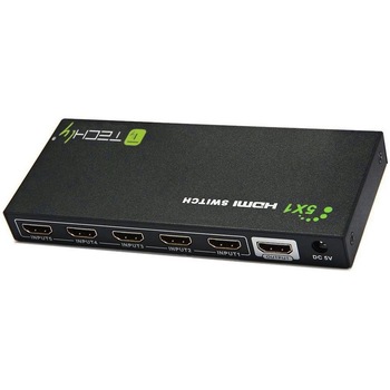 Switch HDMI Techly cu 5 porturi, 5xIN, 1xOUT, 4Kx2K, IR Remote Switch HDMI Techly cu 5 porturi, 5xIN, 1xOUT, 4Kx2K, IR Remote