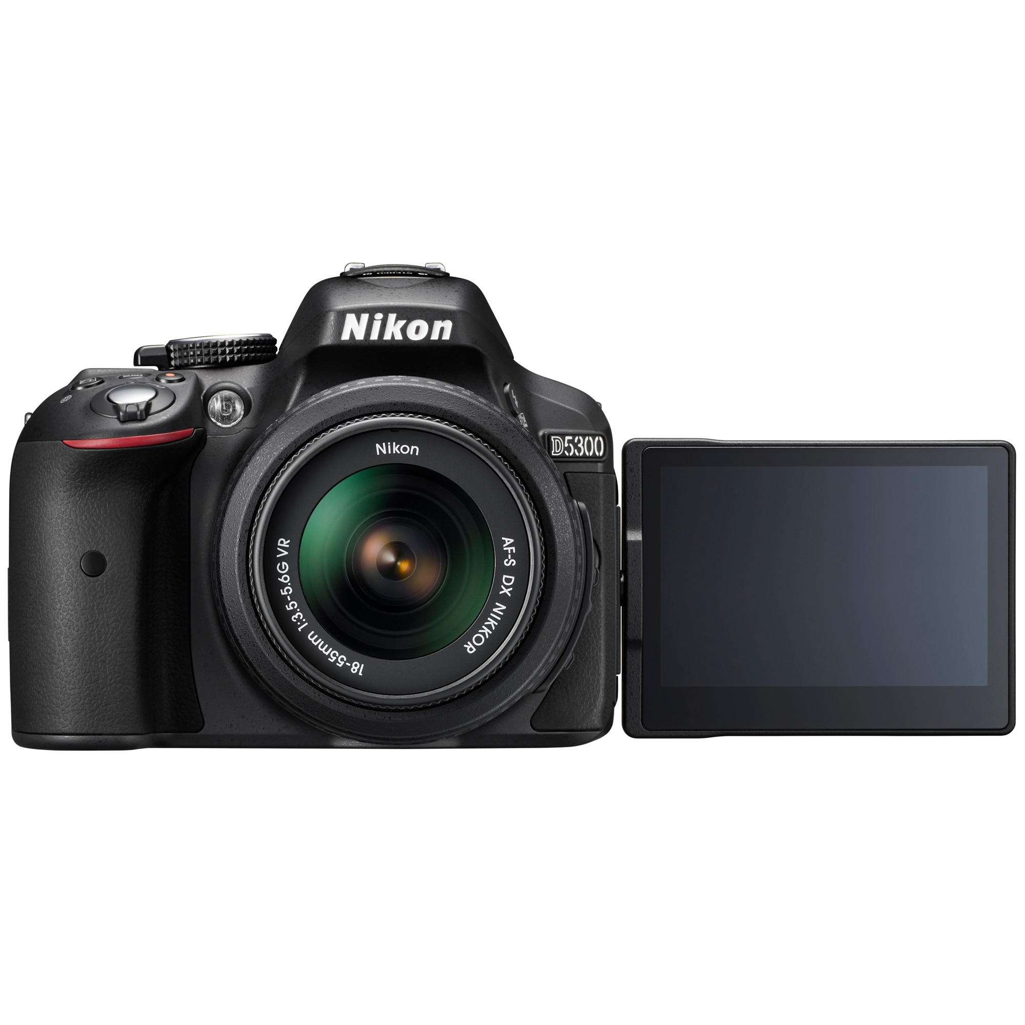 Aparat foto DSLR Nikon D5300, 24.2MP, Black + Obiectiv 18-55mm VR