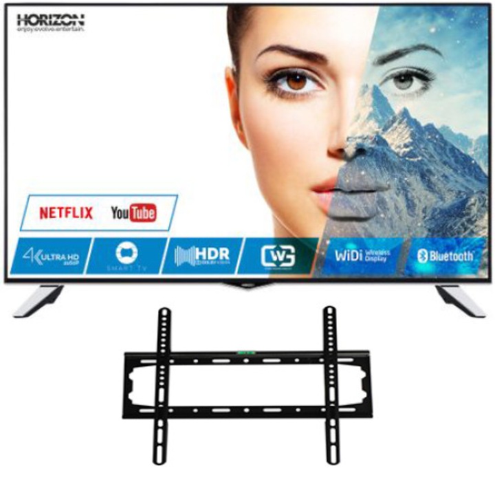Televizor LED Smart Horizon, 109 cm, 43HL8530U, 4K Ultra HD cu suport TV de perete, Clasa A+