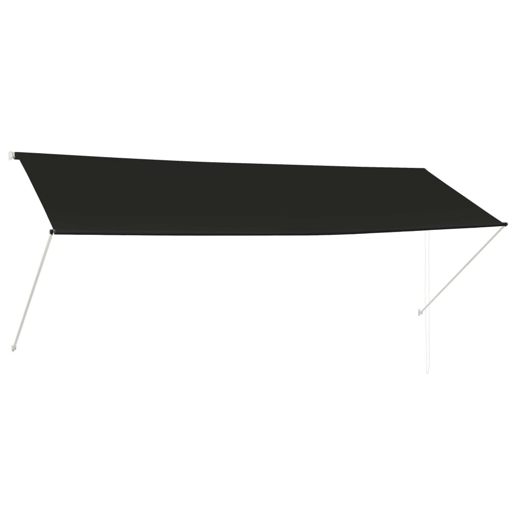 Copertina retractabila pentru ferestre, vidaXL, Tesatura, 350 x 150 cm, Gri