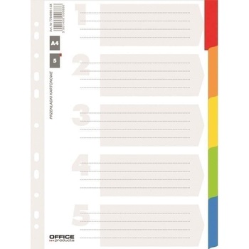 Separatoare A4 din carton OFFICE Products, 5+1 taste laminate color , hartie lucioasa 170gr Separatoare A4 din carton OFFICE Products, 5+1 taste laminate color , hartie lucioasa 170gr