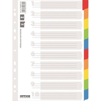 Separatoare A4 din carton OFFICE Products, 10+1 taste laminate color , hartie lucioasa 170gr Separatoare A4 din carton OFFICE Products, 10+1 taste laminate color , hartie lucioasa 170gr