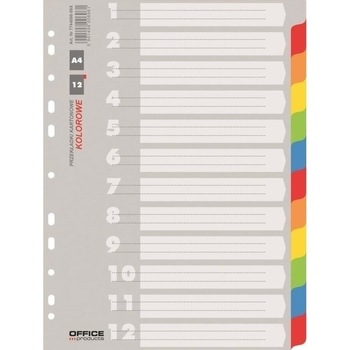 Separatoare A4 din carton OFFICE Products, 12+1 taste color , hartie lucioasa 170gr Separatoare A4 din carton OFFICE Products, 12+1 taste color , hartie lucioasa 170gr