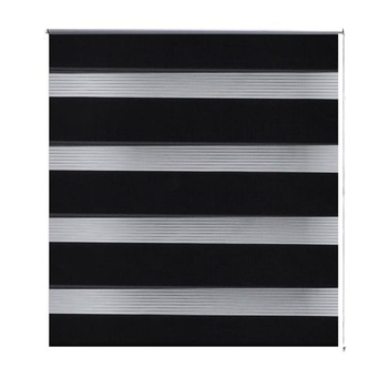 Rulou zebra, vidaXL, Poliester, 140 x 175 cm, Negru Rulou zebra, vidaXL, Poliester, 140 x 175 cm, Negru