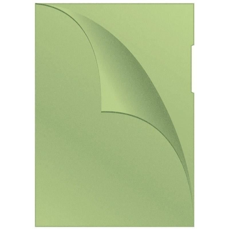 Folie protectie Q-CONNECT, A4, deschidere laterala, 120 microni, 100 file/set, verde