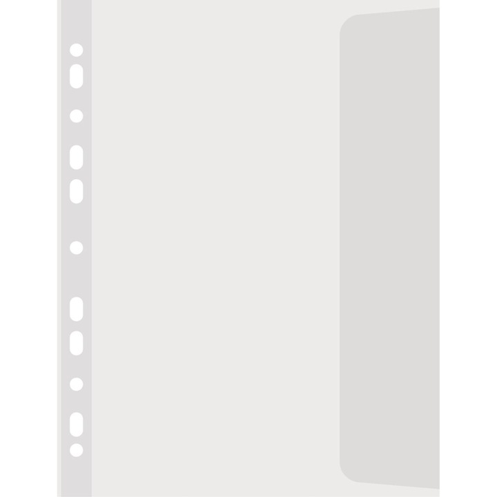 Folie Protectie Documente B4, Cu Clapa Laterala, 100 Microni, 10/set, Donau - Transparent