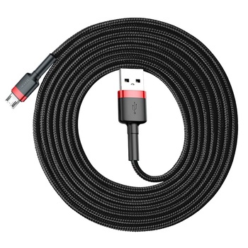 Cablu Baseus Cafule, USB - micro USB, QC3.0, 2A, 3M, material rezistent, curea velcro Cablu Baseus Cafule, USB - micro USB, QC3.0, 2A, 3M, material rezistent, curea velcro