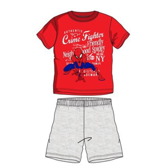 Pijama scurta Spiderman rosu