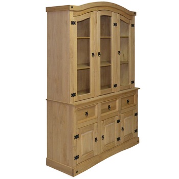 Bufet si dulap din pin mexican, colectie Corona, vidaXL, 132 x 37,5 x 118 cm Bufet si dulap din pin mexican, colectie Corona, vidaXL, 132 x 37,5 x 118 cm