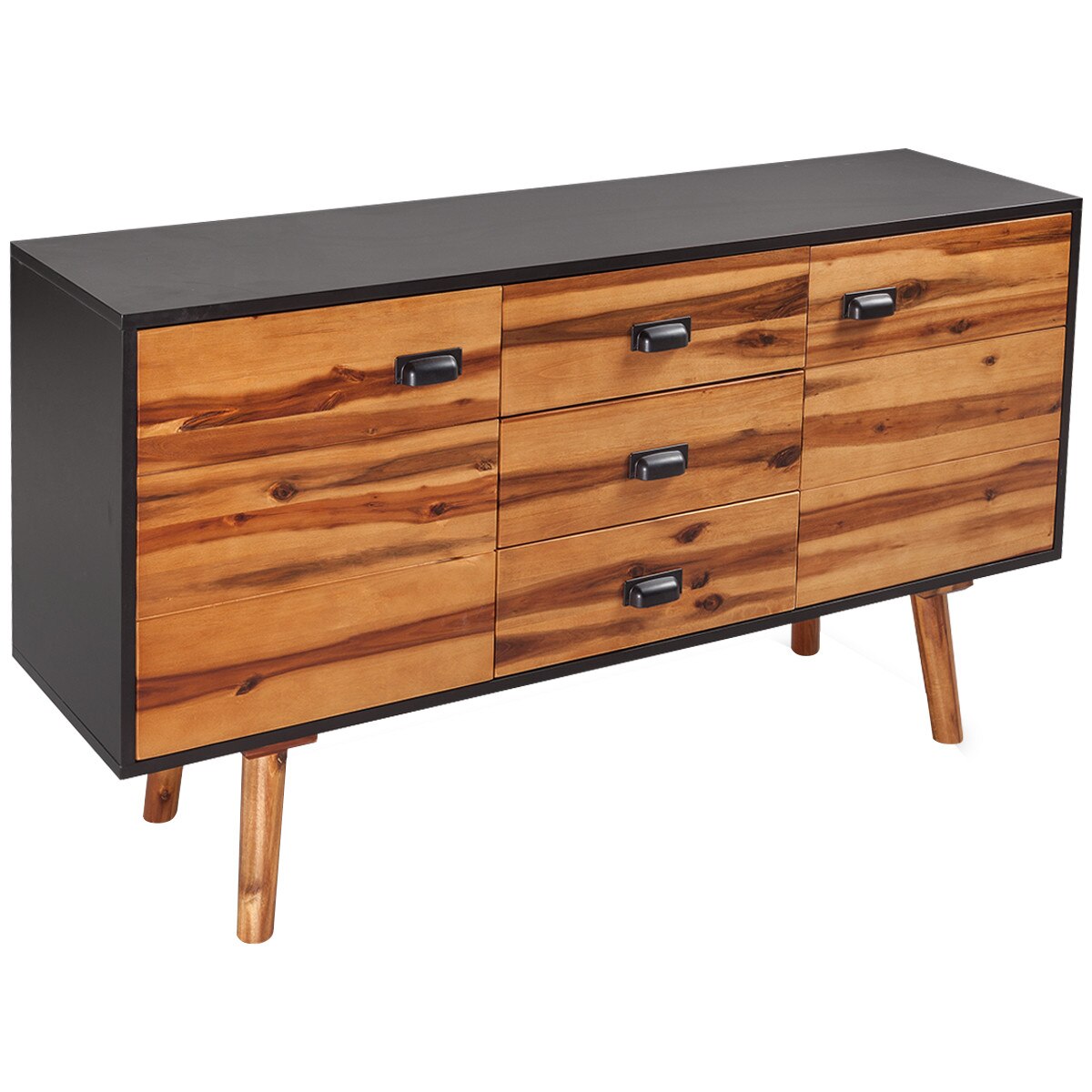 Bufet din lemn masiv de acacia, vidaXL, 115 x 35 x 70 cm