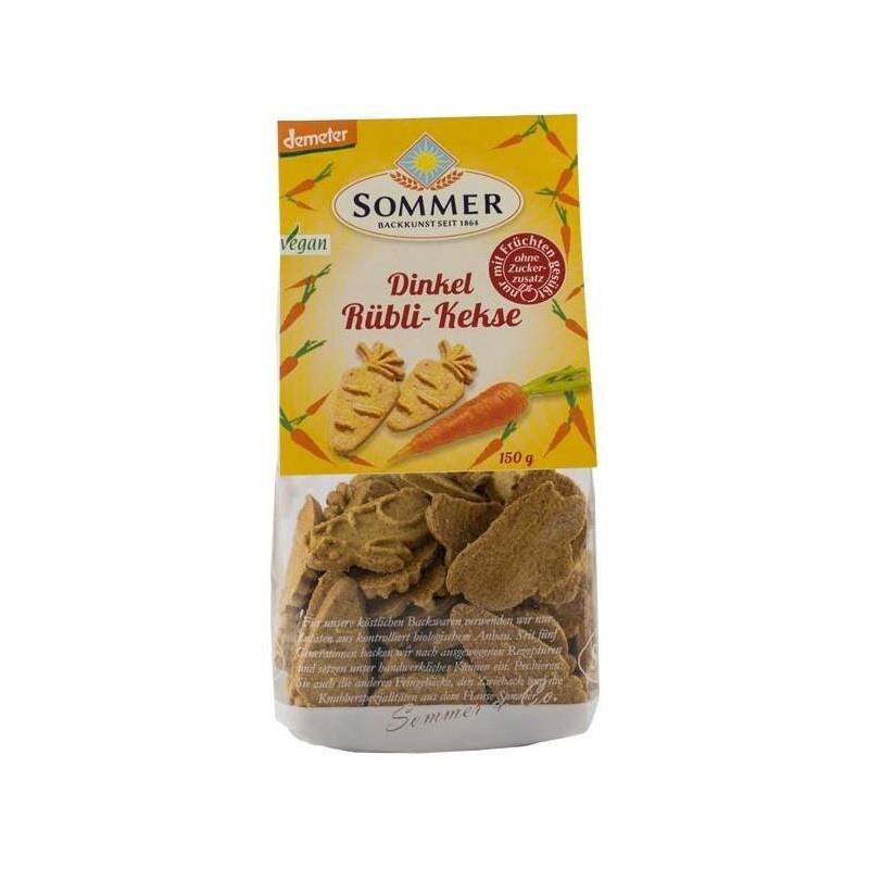 Biscuiti Bio din Alac cu Morcovi Fara Zahar Demeter Sommer 150gr