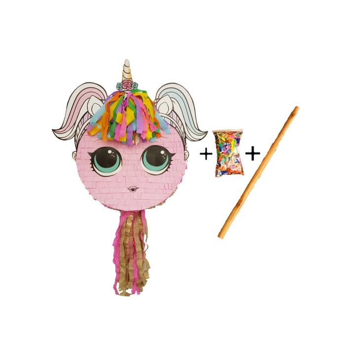 Pinata, PinaStar, doll star cu bat si confetti cadou