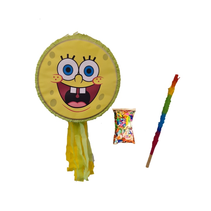 Pinata, PinaStar, spongestar cu bat si confetti cadou