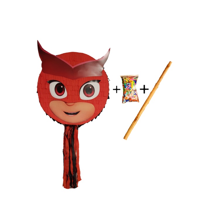 Pinata, PinaStar, bufnita star cu bat si confetti cadou