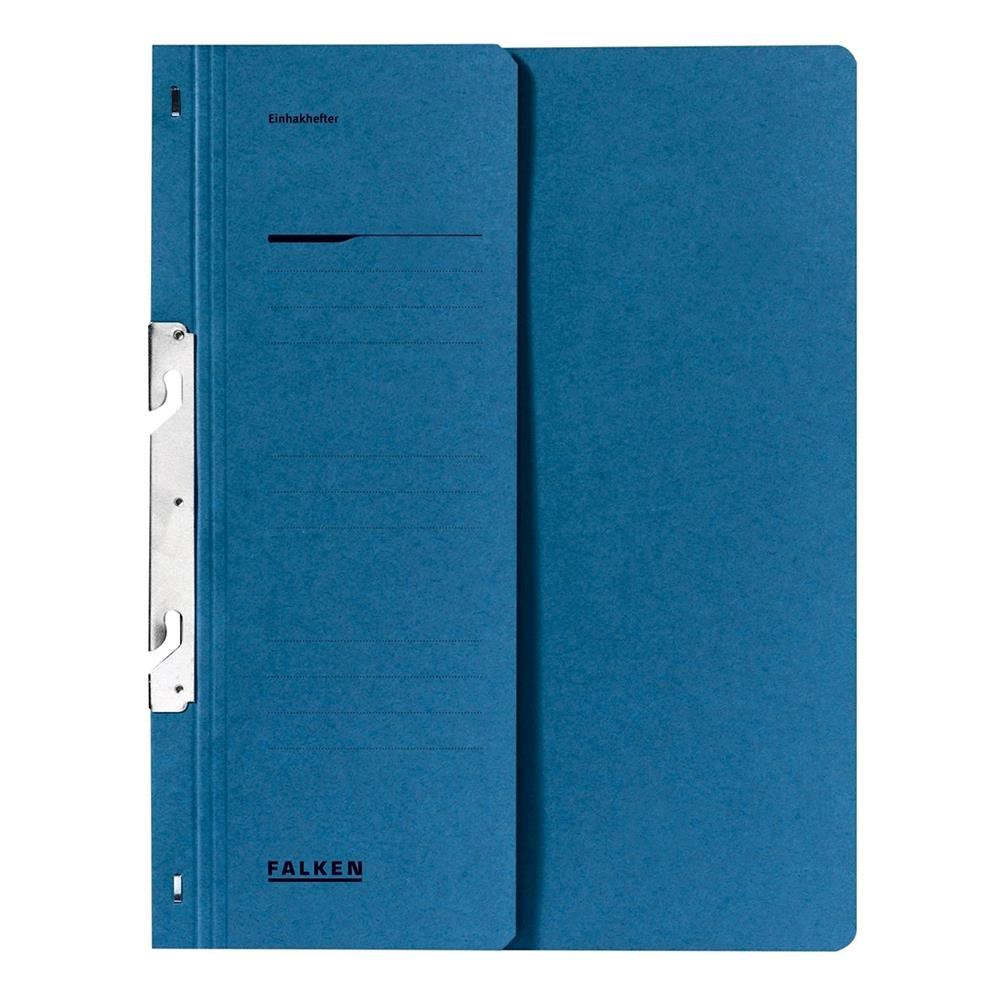 Dosar din carton Falken, de incopciat cu gheare, coperta 1/2, sina groasa, 250g/mp, albastru