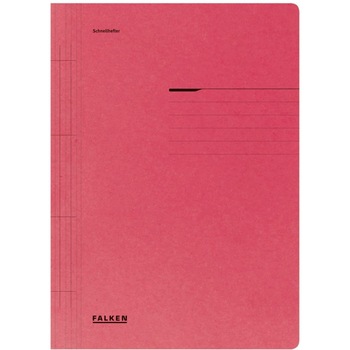 Dosar din carton Falken cu sina, 250g/mp, rosu Dosar din carton Falken cu sina, 250g/mp, rosu