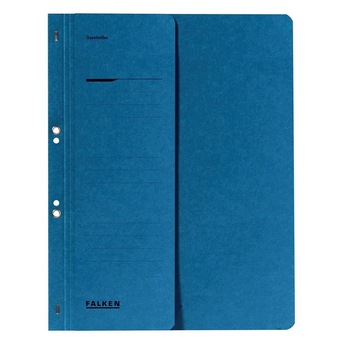 Dosar din carton Falken, de incopciat cu capse, coperta 1/2, sina groasa, 250g/mp, albastru Dosar din carton Falken, de incopciat cu capse, coperta 1/2, sina groasa, 250g/mp, albastru