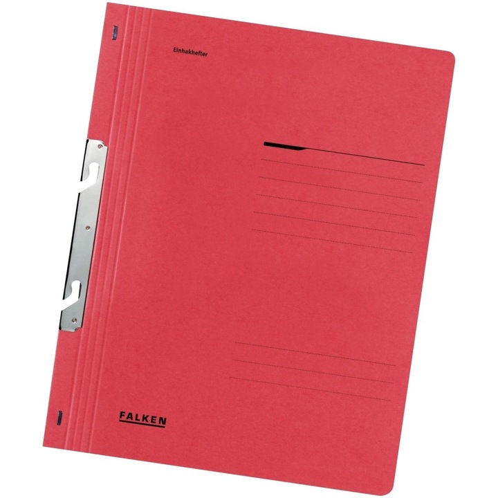 Dosar din cartonFalken, de incopciat cu gheare, coperta 1/1, sina groasa, 250g/mp, rosu