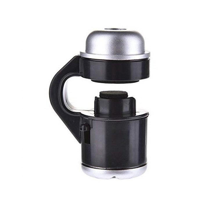 Microscop pentru smartphone, Discovery Channel, LED incorporat, 30x, 8+, Negru