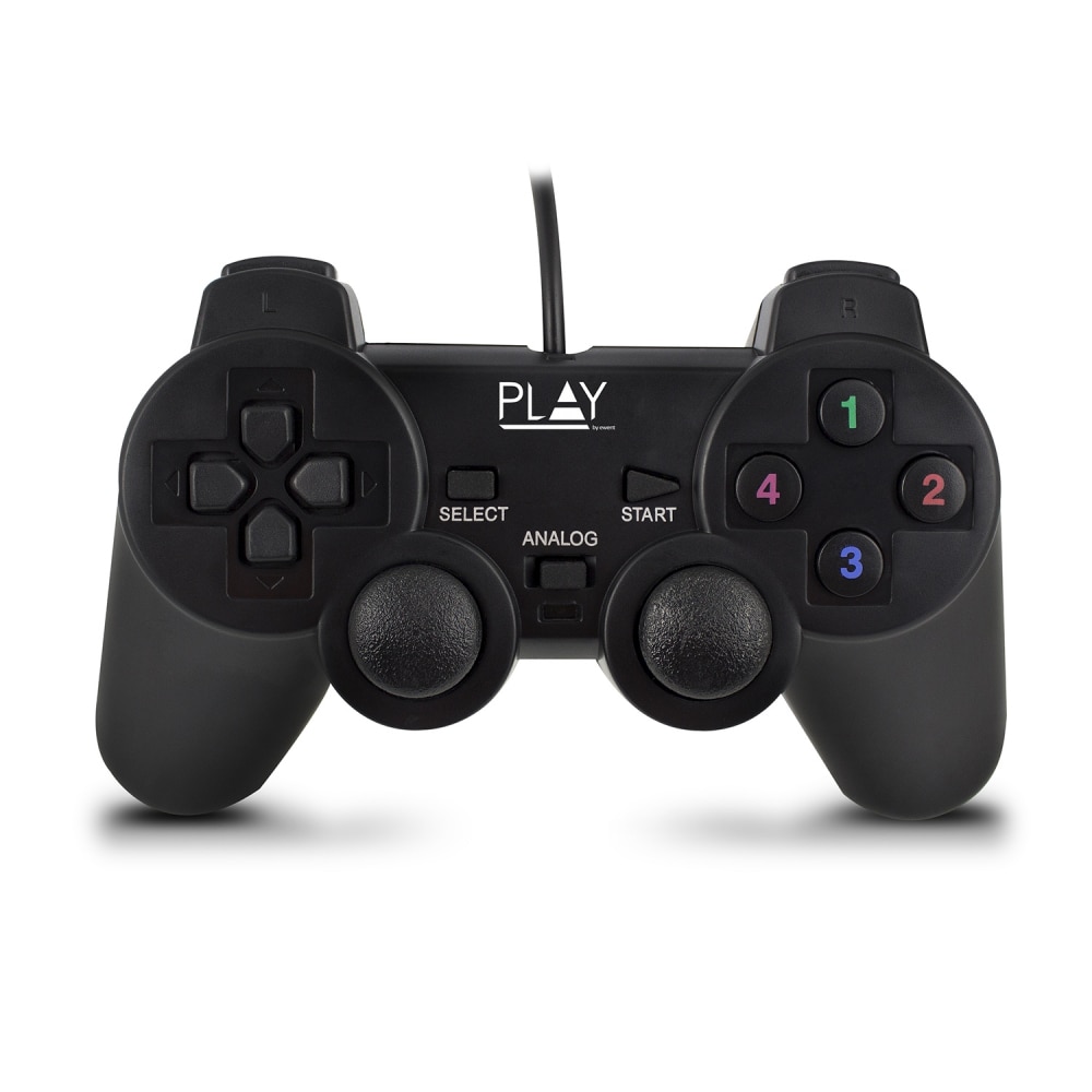 Gamepad cu fir pentru PC PC Ewent PL3330, USB, Negru