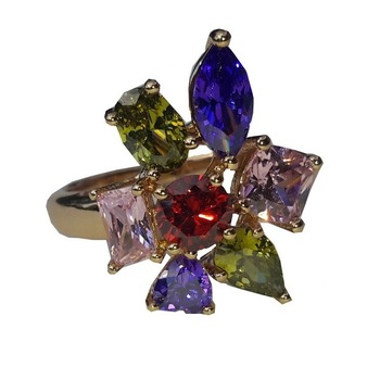 Inel Anebris Luxury Cocktail Multicolor, diametru 17,3mm Inel Anebris Luxury Cocktail Multicolor, diametru 17,3mm