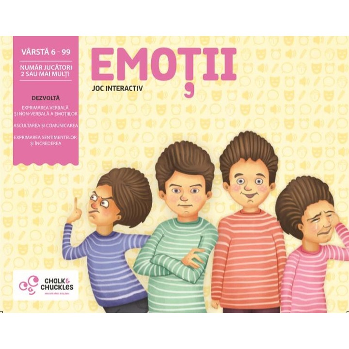 Joc educativ 32 carduri Emotii Chalk and Chuckles