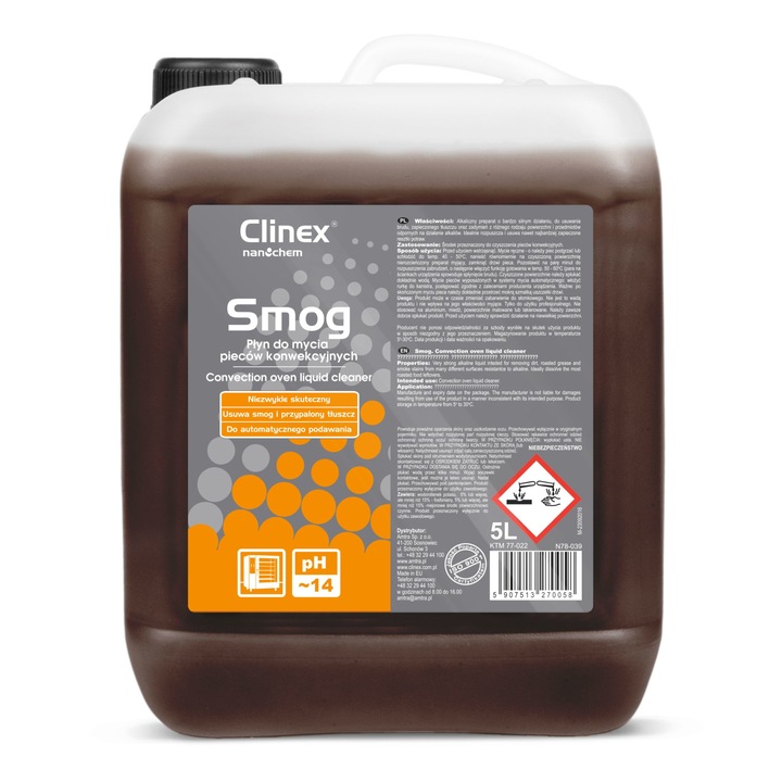 Folyadék sütők és dohányzó helyiségek tisztítására, Clinex Smog, 5l