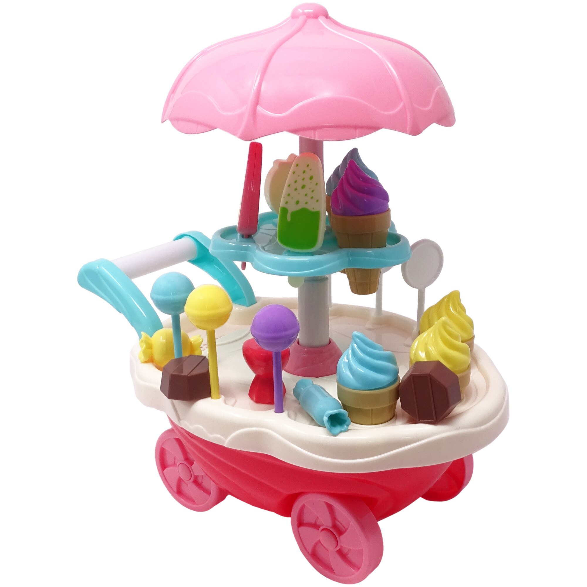 Mini Carucior cu dulciuri, 30 piese, lumini, sunete