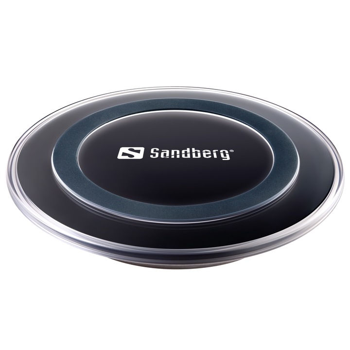 Sandberg - Vezeték nélküli(Qi) telefon töltő - FEKETE/EZÜST