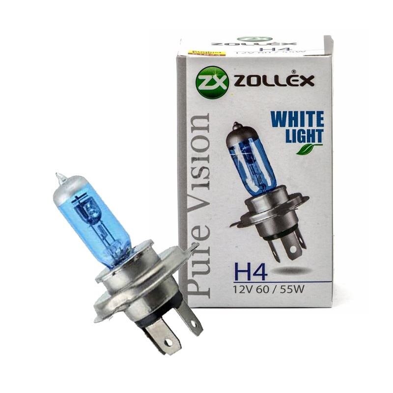 Bec cu halogen pentru faruri H4, Zollex, 12V, 60/55W, Pure vision