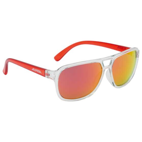 Ochelari de soare copii Alpina Yalla, Rosu Transparent