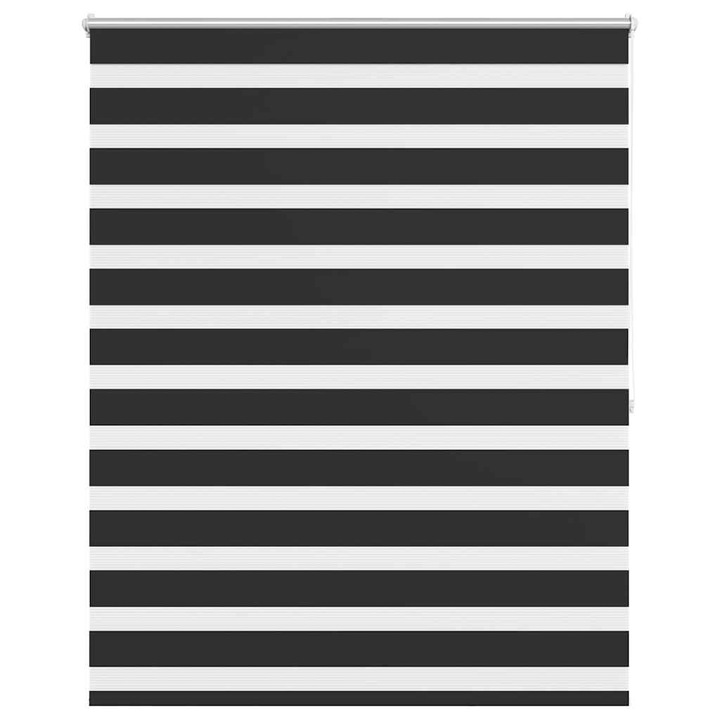 Zebra roló vidaXL, 140 x 175 cm, Fekete 240224