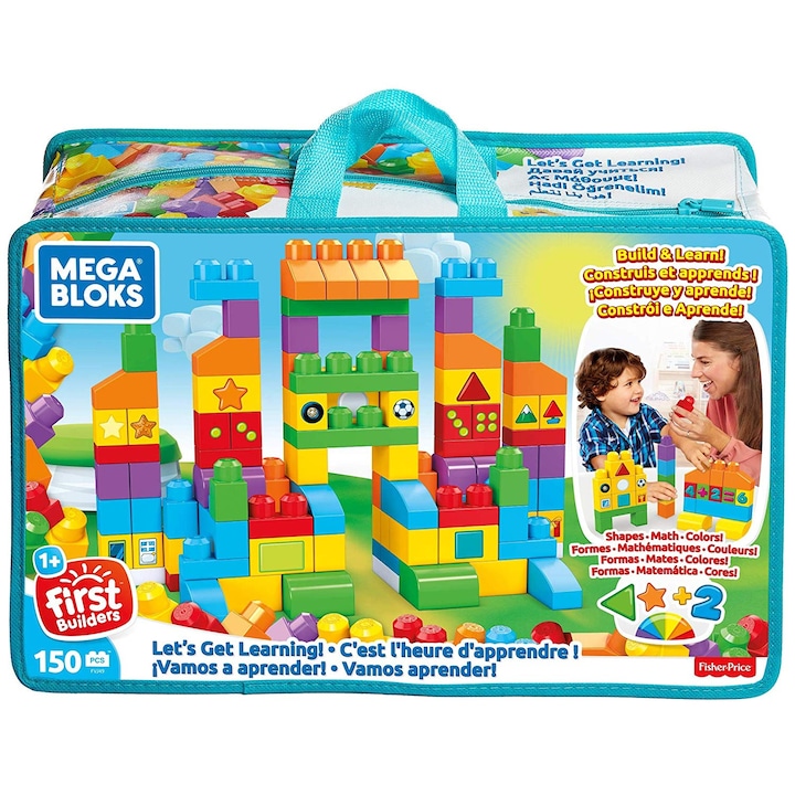 Mega Bloks Fisher-Price építőkocka készlet, színes kockák, 150 darabos készlet