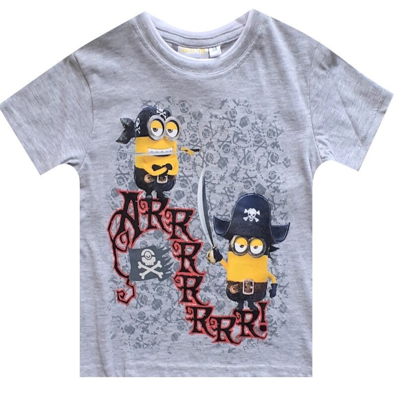 Tricou cu maneca scurta , Minions , Minioni , Despicab, Gri