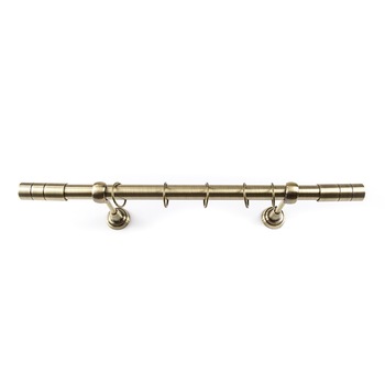 Galerie metalica 120 cm pentru perdea sau draperie, model Tub, teava cu diametru de 25 mm, auriu antic, KIT COMPLET Galerie metalica 120 cm pentru perdea sau draperie, model Tub, teava cu diametru de 25 mm, auriu antic, KIT COMPLET