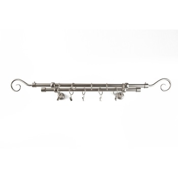 Galerie metalica 200 cm pentru perdele, dubla, model Carlig, grosime 16 mm, inox, KIT COMPLET Galerie metalica 200 cm pentru perdele, dubla, model Carlig, grosime 16 mm, inox, KIT COMPLET