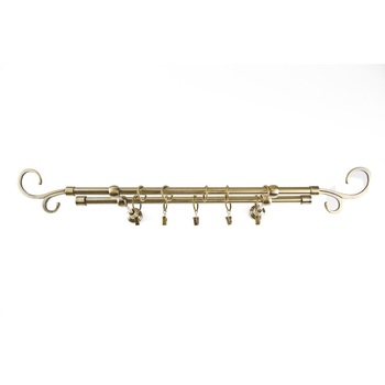 Galerie metalica 120 cm pentru perdele, dubla, model Crenguta, grosime 16 mm, auriu antic, KIT COMPLET Galerie metalica 120 cm pentru perdele, dubla, model Crenguta, grosime 16 mm, auriu antic, KIT COMPLET
