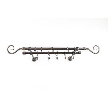 Galerie metalica 120 cm pentru perdele, dubla, model Carlig, grosime 16 mm, negru auriu, KIT COMPLET Galerie metalica 120 cm pentru perdele, dubla, model Carlig, grosime 16 mm, negru auriu, KIT COMPLET