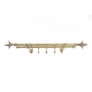 Galerie metalica 240 cm pentru perdele, dubla, model Lance, grosime 16 mm, auriu antic, KIT COMPLET Galerie metalica 240 cm pentru perdele, dubla, model Lance, grosime 16 mm, auriu antic, KIT COMPLET