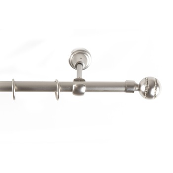 Galerie metalica 160 cm pentru perdele, simpla, model Kugel Briliant, grosime 16 mm, auriu antic, KIT COMPLET Galerie metalica 160 cm pentru perdele, simpla, model Kugel Briliant, grosime 16 mm, auriu antic, KIT COMPLET