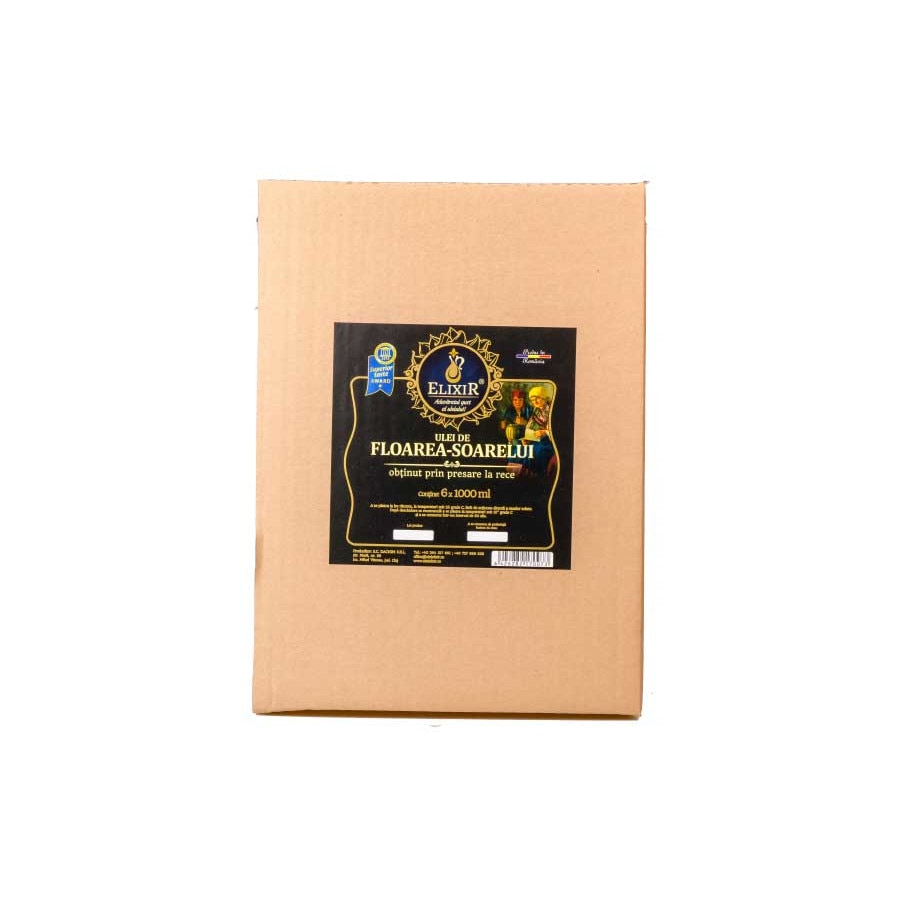 Bax 6 sticle Ulei de Floarea-Soarelui 1000 ml ELIXIR