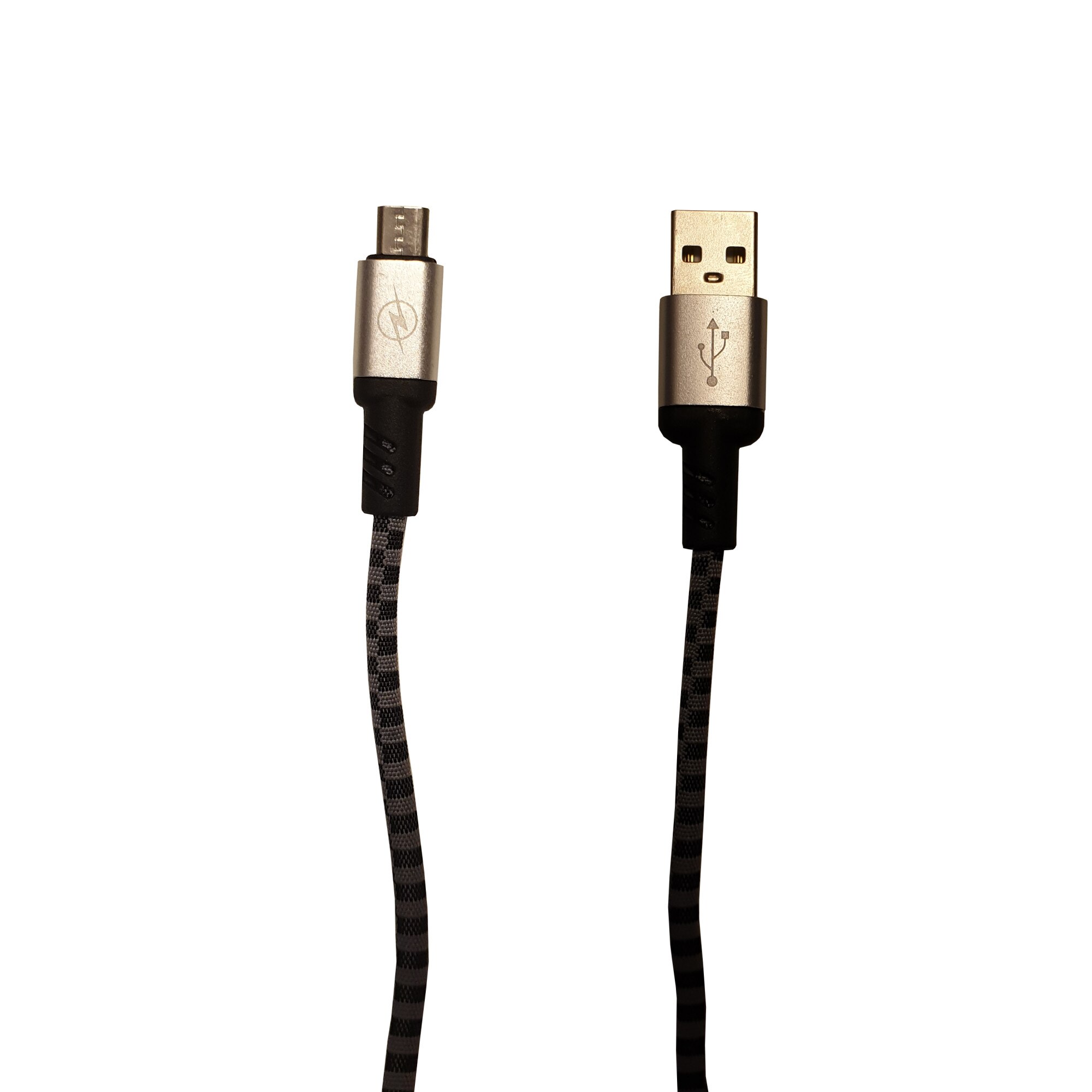 Cablu Alimentare Si Date MicroUSB , Panzat , Fast Charge , Pentru Telefoane, Tablete si Gadget-uri Smart , Ultra Quality , Argintiu