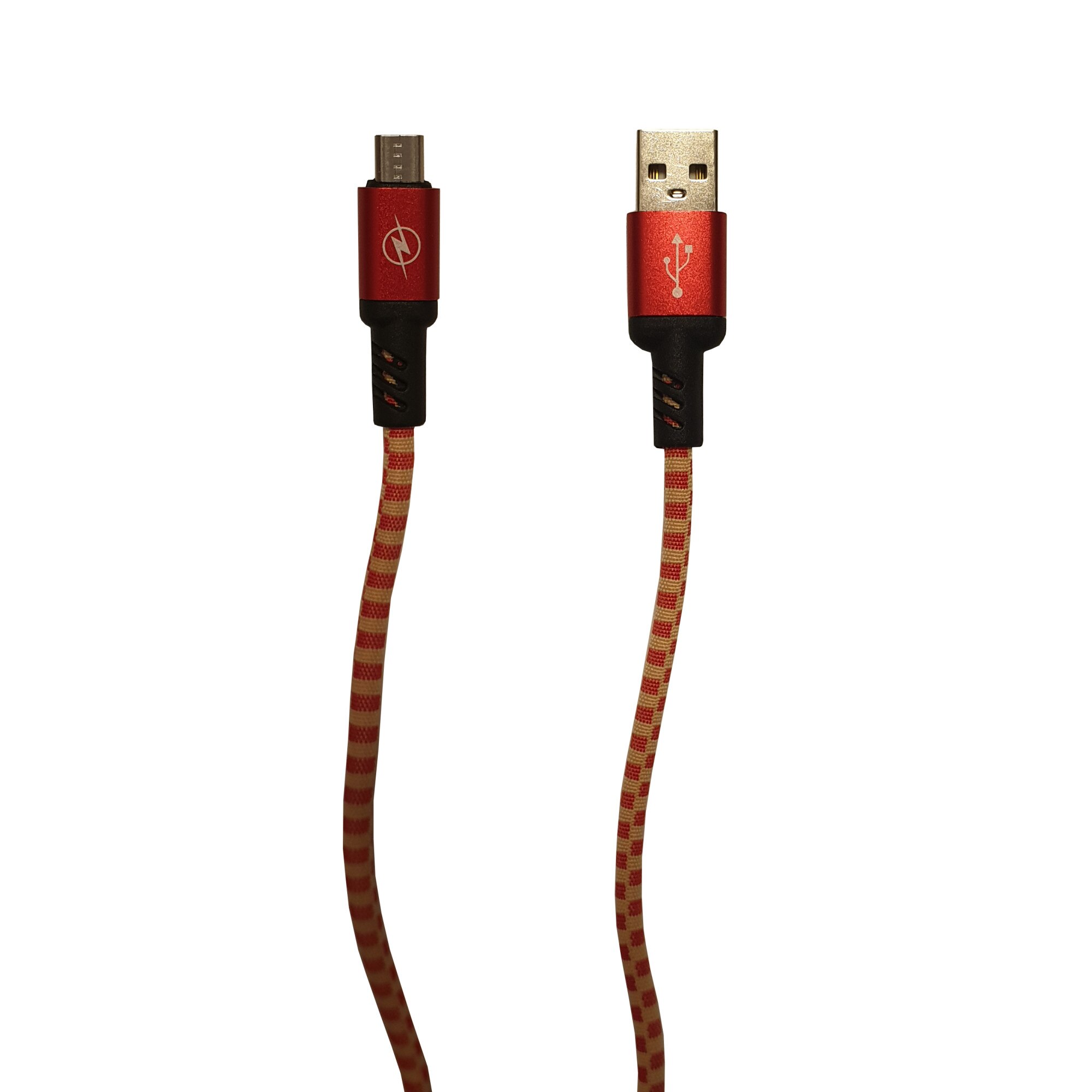 Cablu Alimentare Si Date MicroUSB , Panzat , Fast Charge , Pentru Telefoane,Tablete si Gadget-uri Smart , Ultra Quality , Rosu