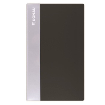 Clasor pentru carti de vizita DONAU, 120 pozitii, coperta plastic negru Clasor pentru carti de vizita DONAU, 120 pozitii, coperta plastic negru