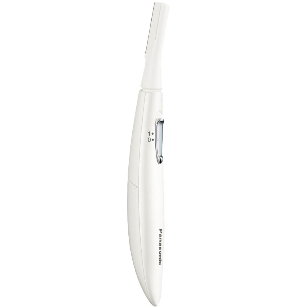 Aparat pentru tunsul cu precizie al sprancenelor, Panasonic ES-WF62-W503, lama din otel inoxidabil, cap flexibil, Alb
