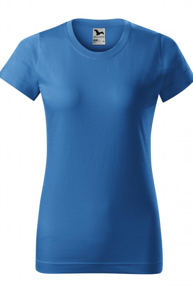 Tricou pentru dama Basic, Albastru azur