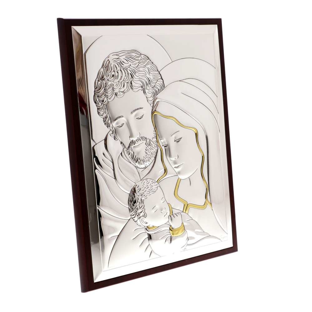 Icoana sfanta familie 3d 21x27 cm